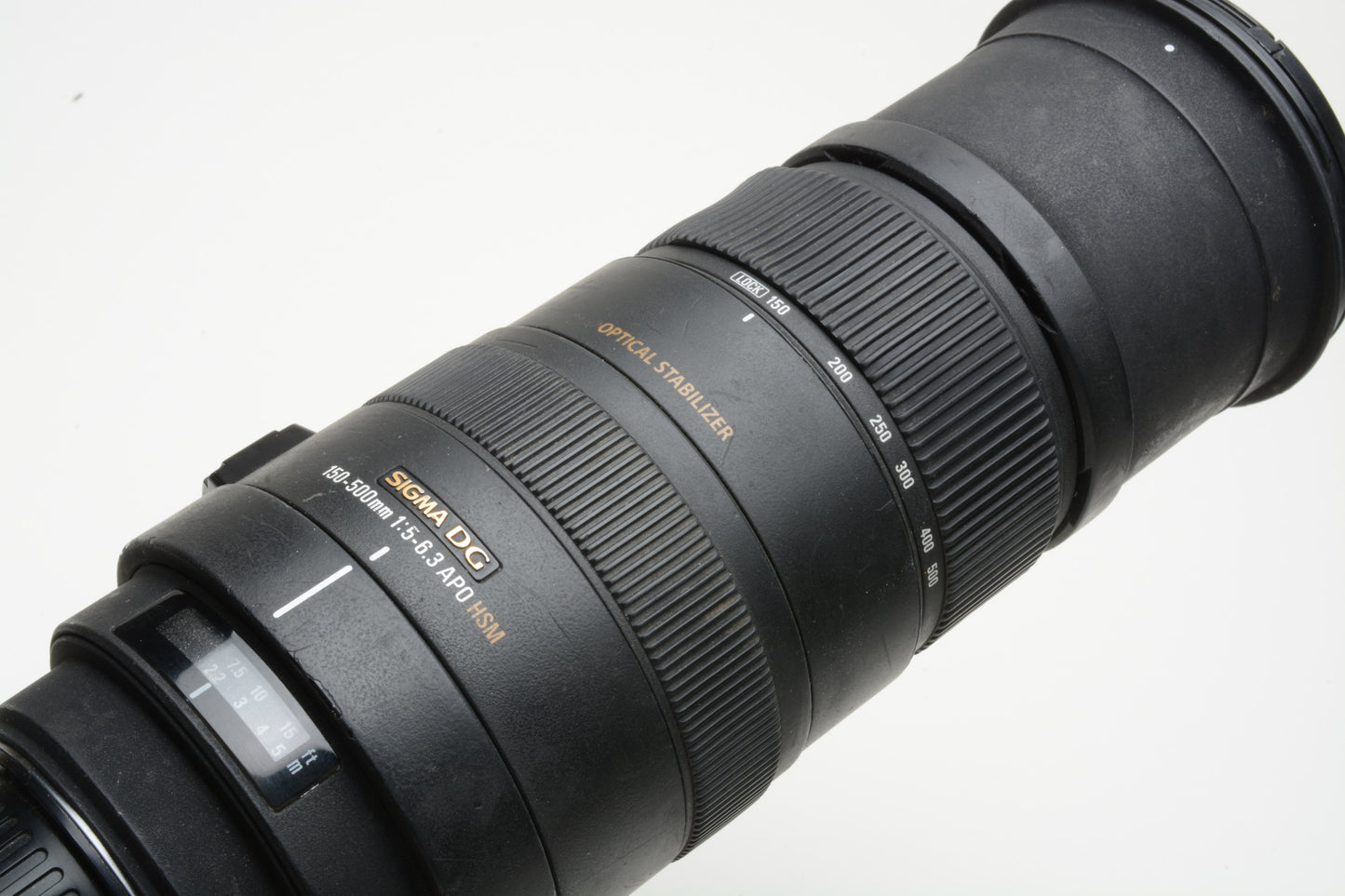 Sigma AF 150-500mm F5-6.3 APO HSM DG OS Lens For Canon, case, hood, collar, tested