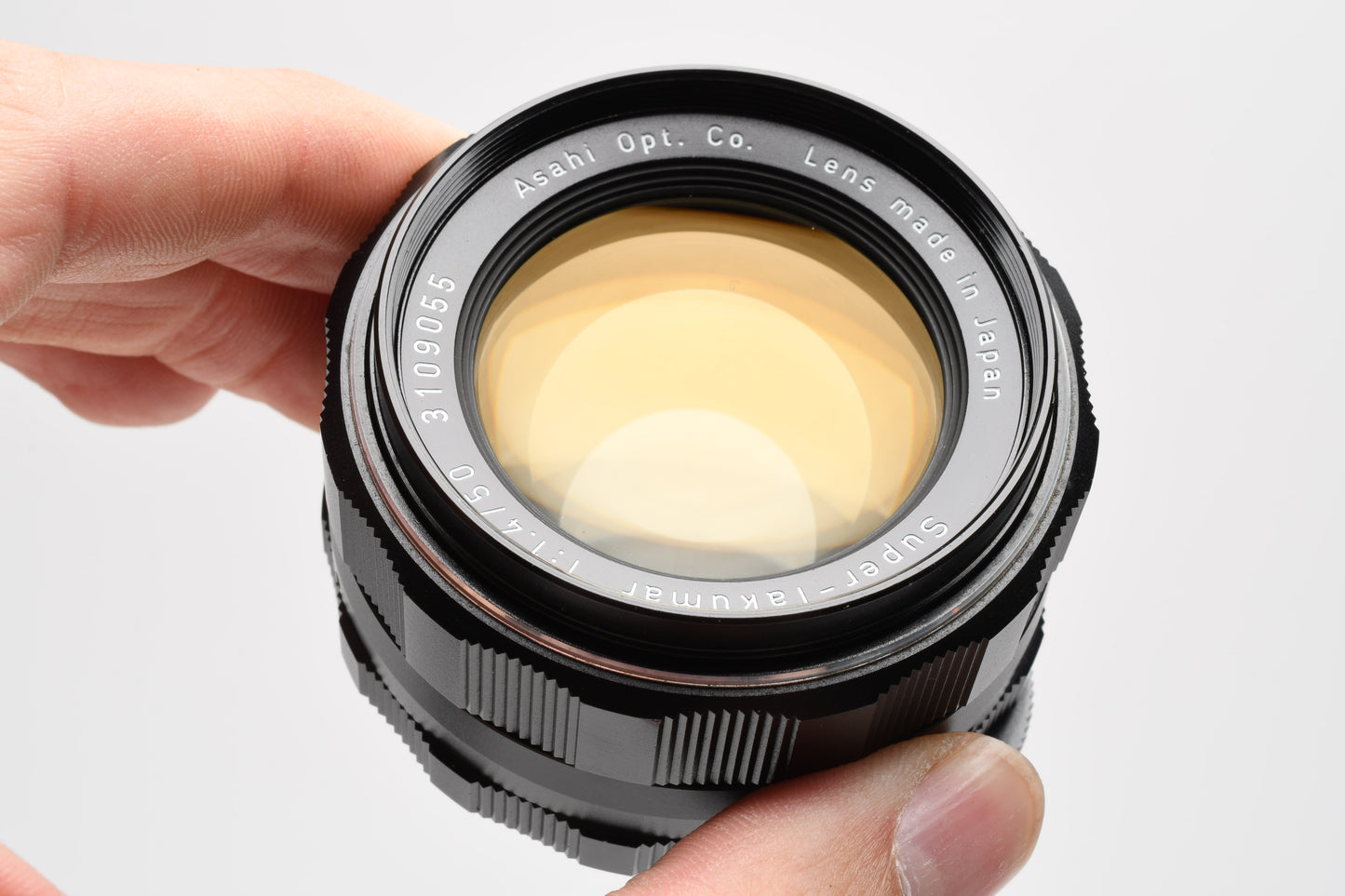 Pentax Super-Takumar 50mm f1.4 M42 mount lens, caps, case, Mint-