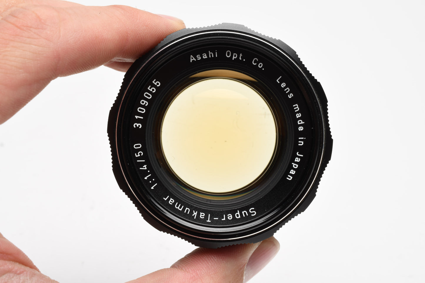 Pentax Super-Takumar 50mm f1.4 M42 mount lens, caps, case, Mint-