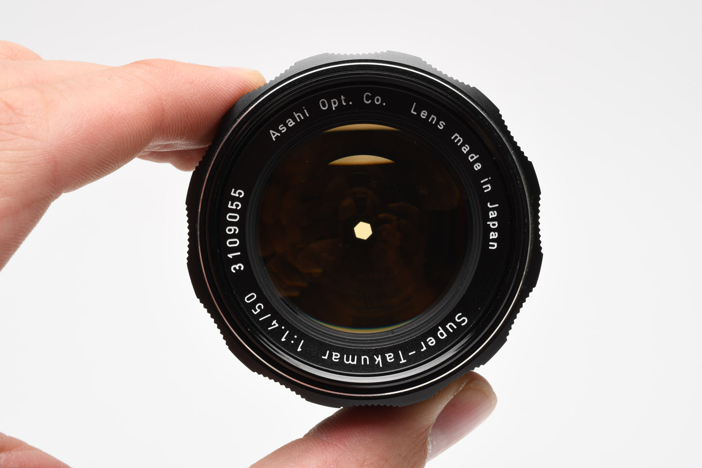 Pentax Super-Takumar 50mm f1.4 M42 mount lens, caps, case, Mint-