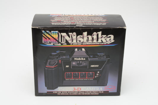 Nishika N8000 3D Camera w/30mm Quadra Lens, NIB - Never used