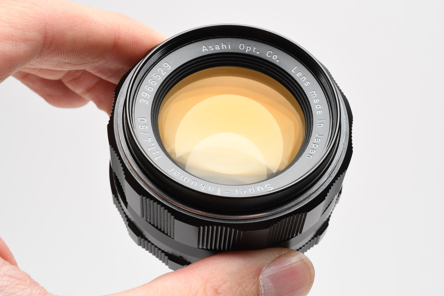 Pentax Super-Takumar 50mm f1.4 M42 mount lens, caps, Mint-