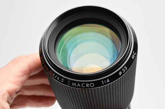 Kiron 80-200mm f4.5 telephoto macro zoom lens Canon FD mount, Great