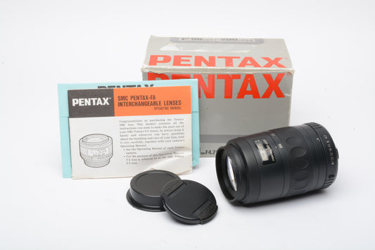 Pentax F 80-200mm f4.7-5.6 Telephoto zoom lens, boxed, very clean