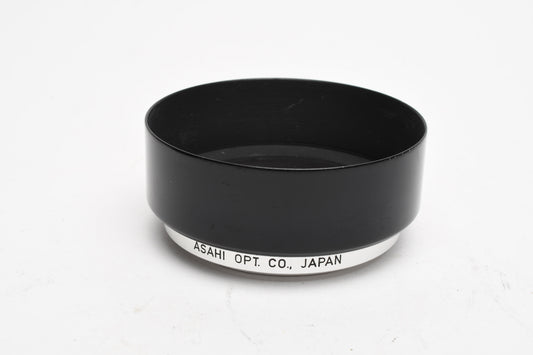 Asahi Pentax Plastic lens hood w/metal rim for 50mm lenses in case