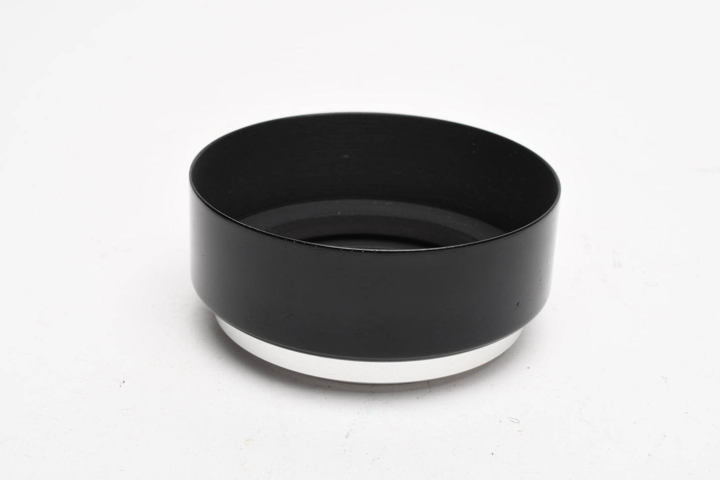 Asahi Pentax Plastic lens hood w/metal rim for 50mm lenses in case