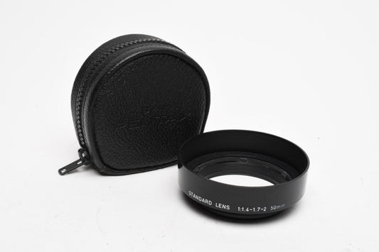 Asahi Pentax Plastic lens hood for 50/55mm lenses in case (49mm diameter)