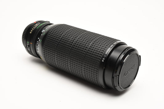 Canon 100-300mm f5.6 New FD Mount, caps, Clean and powerful