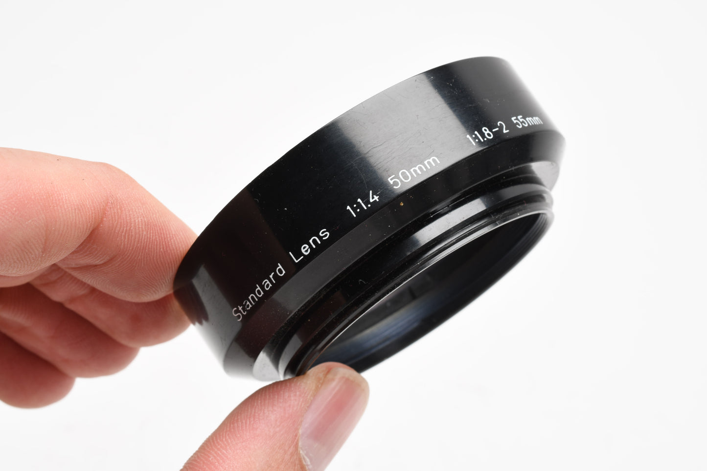 Asahi Pentax Plastic lens hood for 50/55mm lenses in case (49mm diameter)