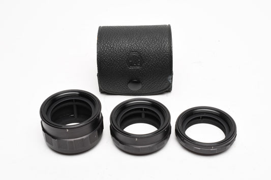 Asahi Pentax M42 Extension Tube set, case nice & clean