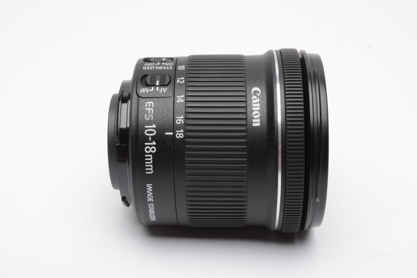 Canon EFS 10-18mm f4.5-5.6 IS STM Zoom Lens, w/Caps