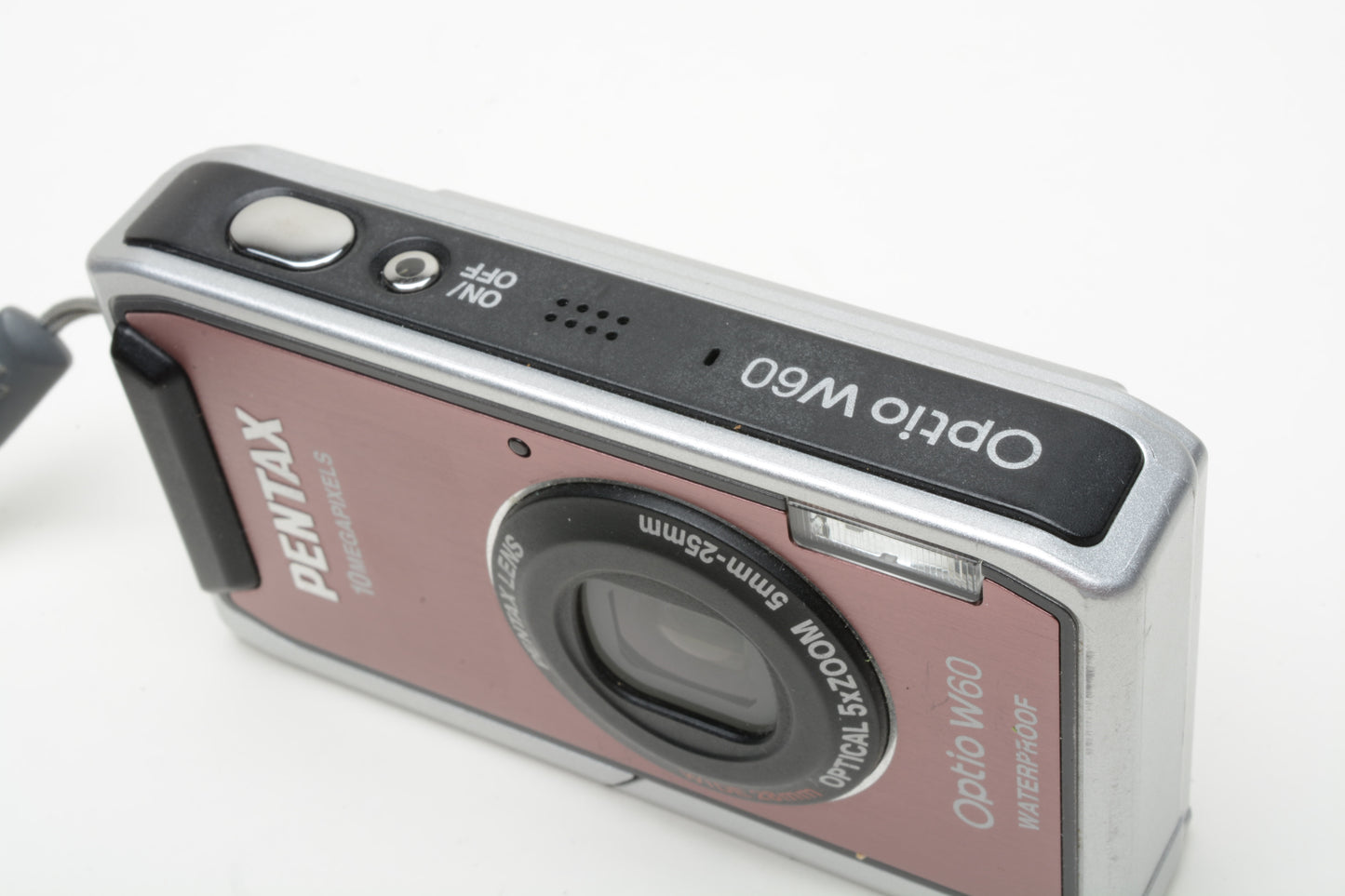 Pentax Optio W60 10MP Compact Waterproof Digital Point&Shoot Camera (Pink), Boxed