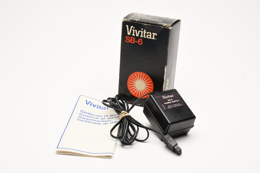Vivitar SB-6 SB6 AC Adapter for 285 Series flashes, Tested