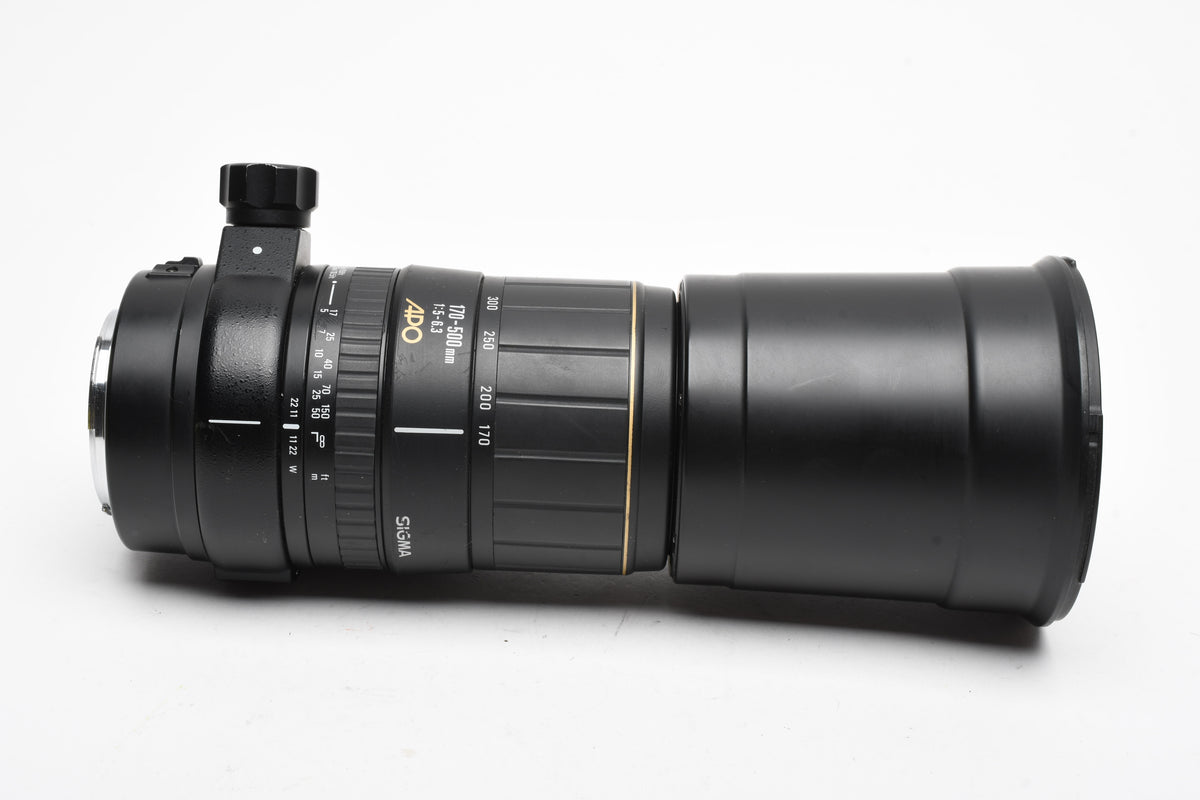 Sigma AF 170-500mm f5-6.3 APO Tele Zoom, Canon EF Mount, Hood