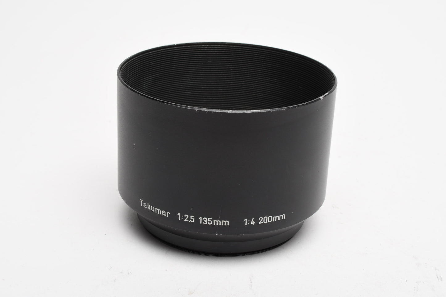 Takumar 135mm f2.5 200mm f4 metal lens hood, 58mm diameter, Clean