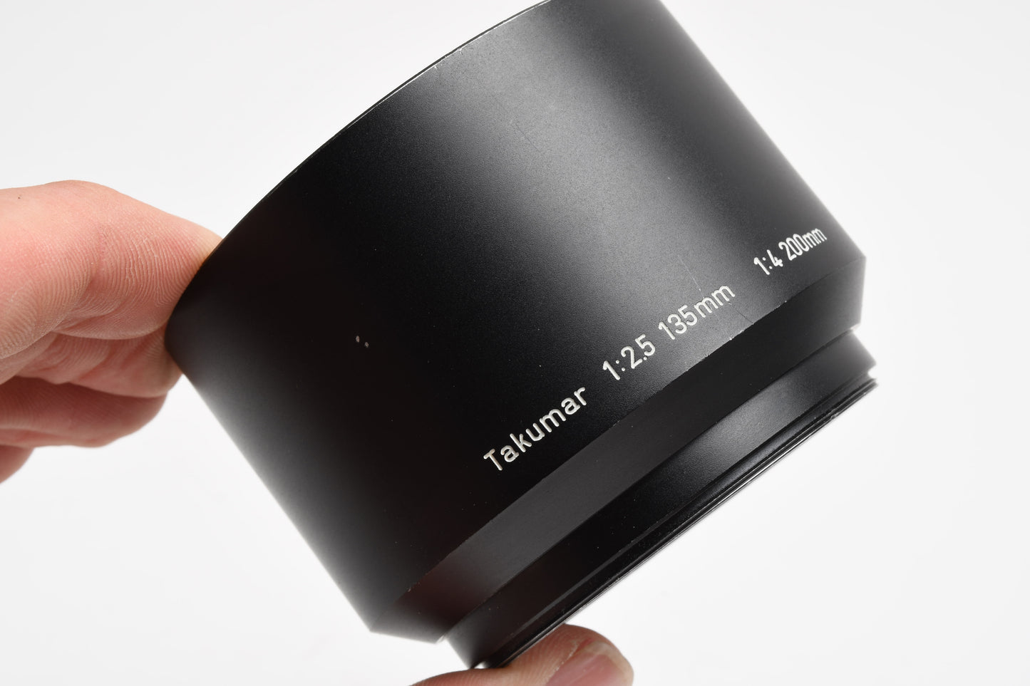 Takumar 135mm f2.5 200mm f4 metal lens hood, 58mm diameter, Clean