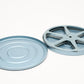 S8 Metal Movie Reel 400' w/Can, Blue, Clean