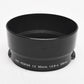 SMC Pentax 85mm f2, 100mm f4 Plastic snap on lens hood