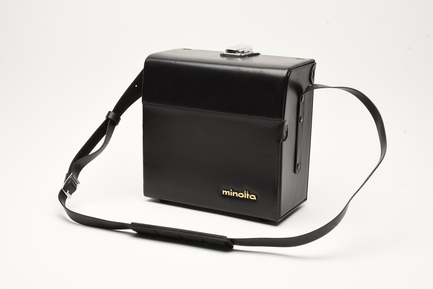 Minolta Black SRT Series Hard Leather Bag Carrying Case, Clean!