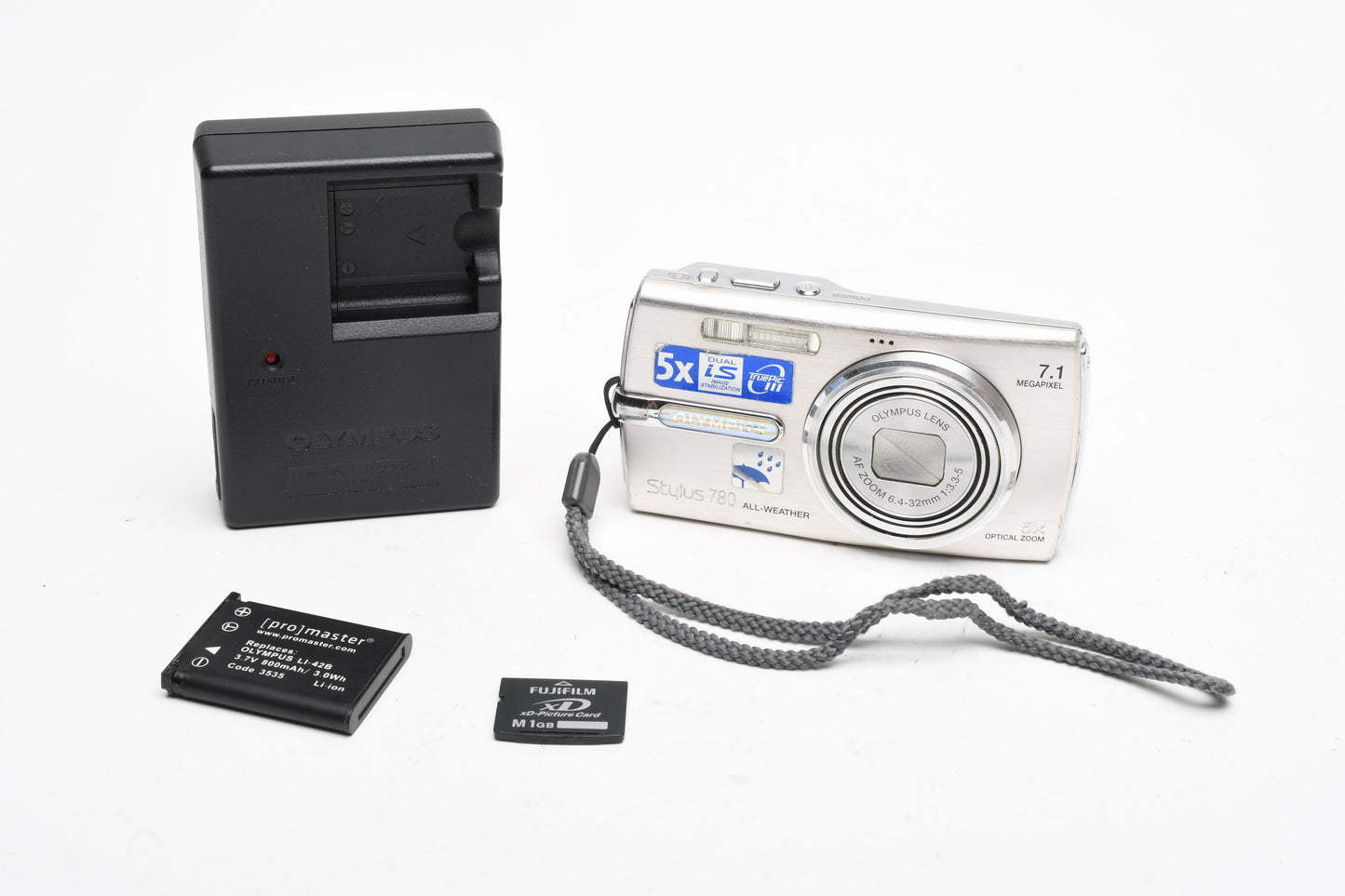 Olympus Stylus 780 7.1MP Digital Point&Shoot camera, All-Weather,+1GB XD