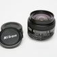 Nikon AF Nikkor 24mm F2.8 wide angle lens, caps, clean & sharp!