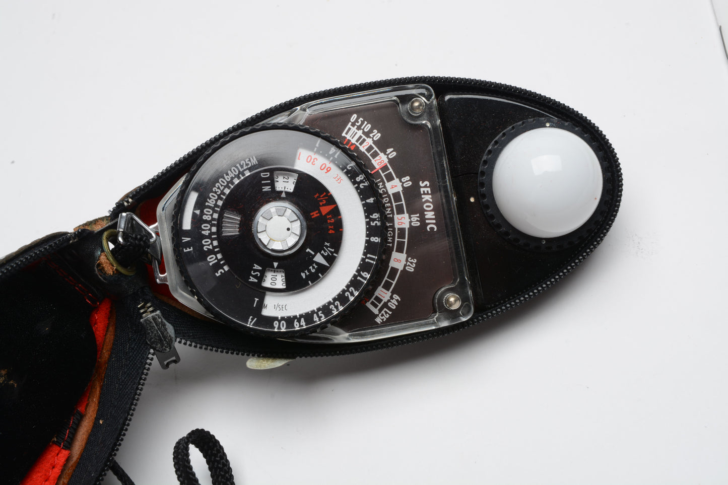 Sekonic L-398M Studio Deluxe II Ambient/Incident Light Meter, case+discs