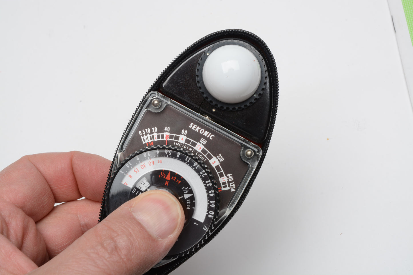 Sekonic L-398M Studio Deluxe II Ambient/Incident Light Meter, case+discs