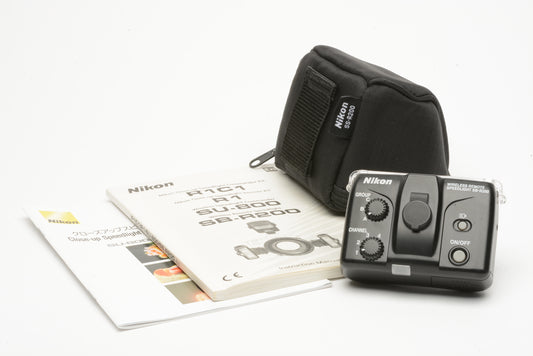 Nikon Wireless Remote Flash Speedlight SB-R200, case, diffuser, tested