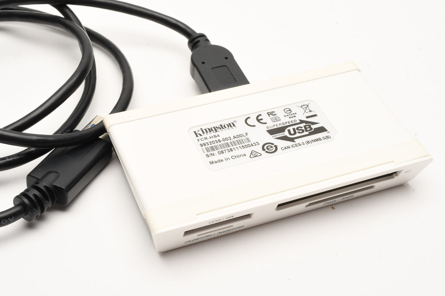 Kingston FCR-HS4 USB 3.0 Media Card Reader/Writer w/USB cable