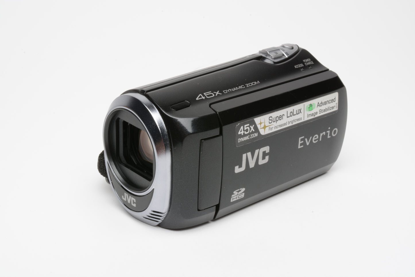 JVC Everio S GZ-MS110 SD card video camera, boxed, 16GB SD, cables, batt+AC, tested