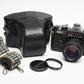 Pentax ES II Black 35mm SLR w/50mm F1.4 prime lens, case, Good! Tested