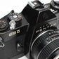 Pentax ES II Black 35mm SLR w/50mm F1.4 prime lens, case, Good! Tested