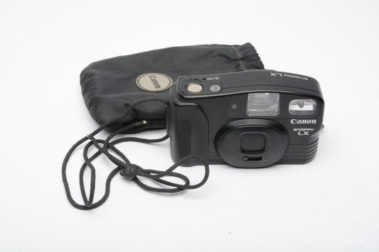 Canon Snappy LX 35mm Point&Shoot camera, tested, great! w/Pouch