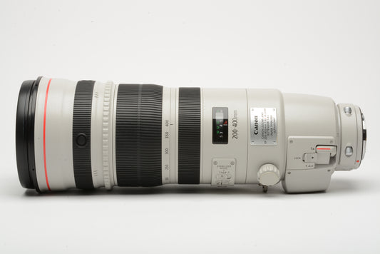 Canon EF 200-400mm 1.4x F4 L IS USM lens, case, hood, Mint, USA version