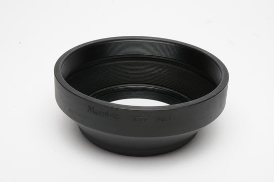 Mamiya Rubber Lens Hood M77 #1 No1 screw on - Clean