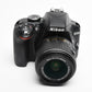 Nikon D3300 DSLR w/18-55mm zoom, 2X Batts, filters, Case, Only 2616 Acts!