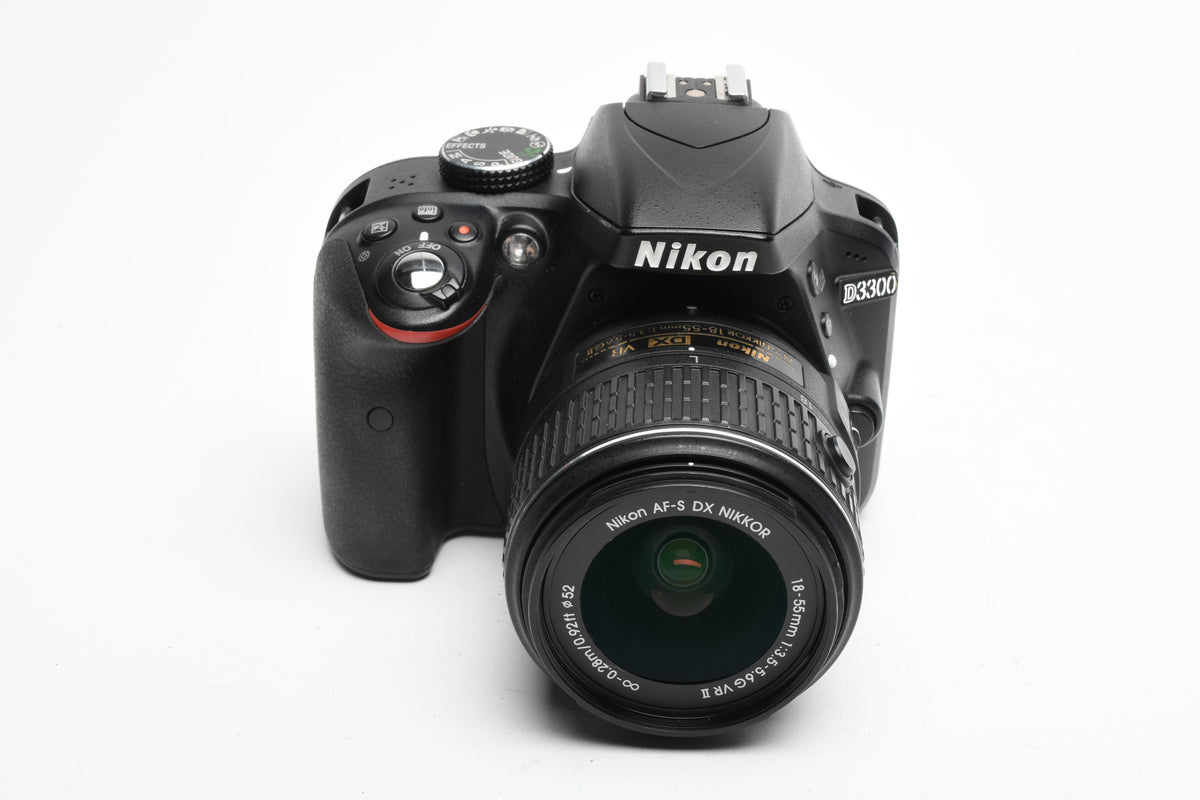Nikon D3300 DSLR w/18-55mm zoom, 2X Batts, filters, Case, Only 2616 Acts!
