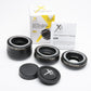 XIT Macro Extension tube set 12, 20, 36mm for Nikon DSLR cameras, Mint- in box