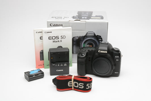 Canon EOS 5D Mark II DSLR Body, batt, Charger, Boxed, *Read