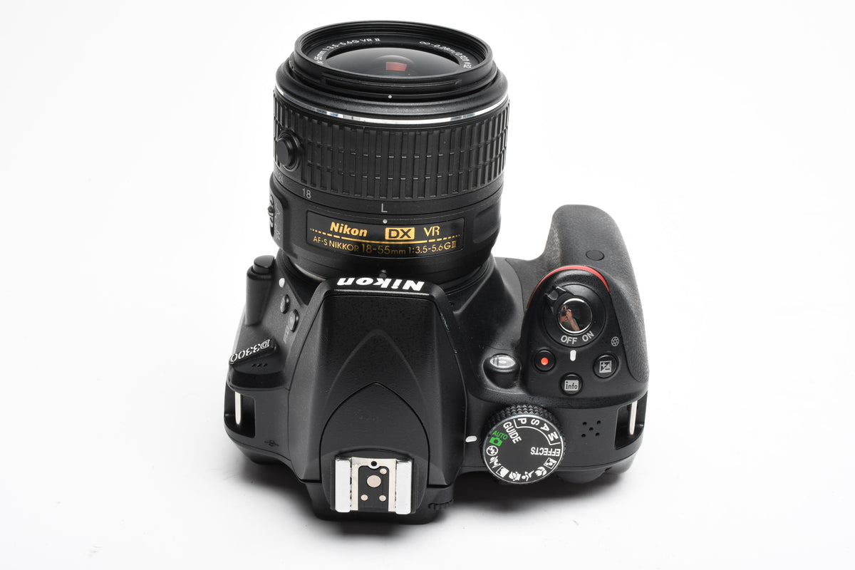 Nikon D3300 DSLR w/18-55mm zoom, 2X Batts, filters, Case, Only 2616 Acts!