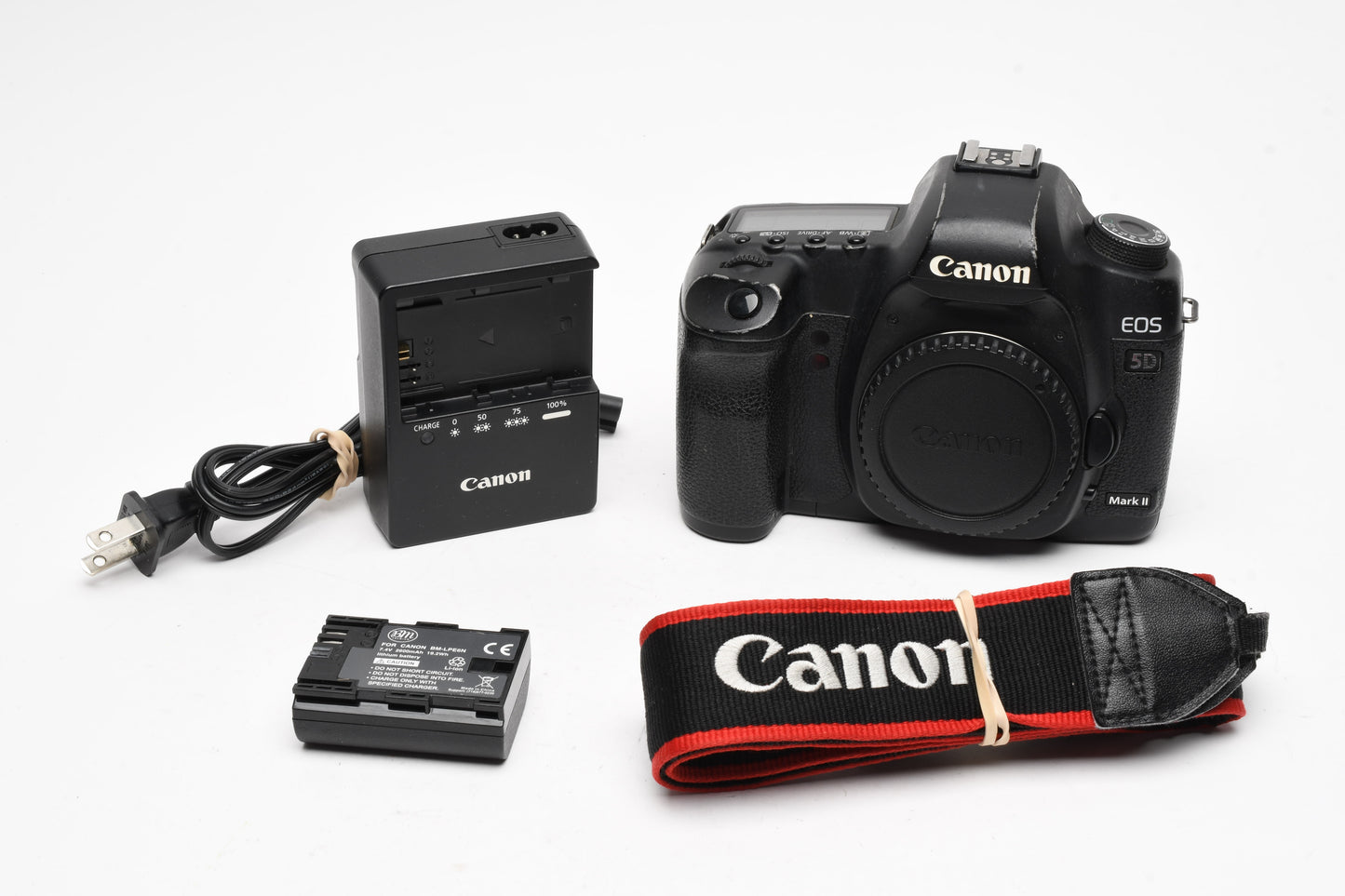 Canon EOS 5D Mark II DSLR Body, Batt+charger+strap 153K Acts, Tested