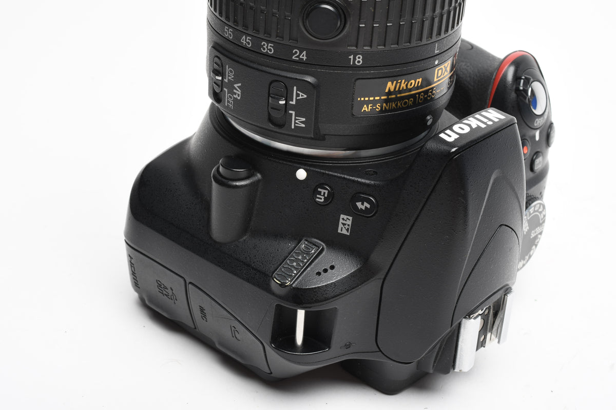 Nikon D3300 DSLR w/18-55mm zoom, 2X Batts, filters, Case, Only 2616 Acts!