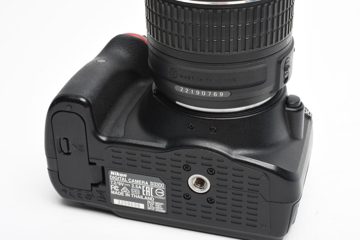 Nikon D3300 DSLR w/18-55mm zoom, 2X Batts, filters, Case, Only 2616 Acts!