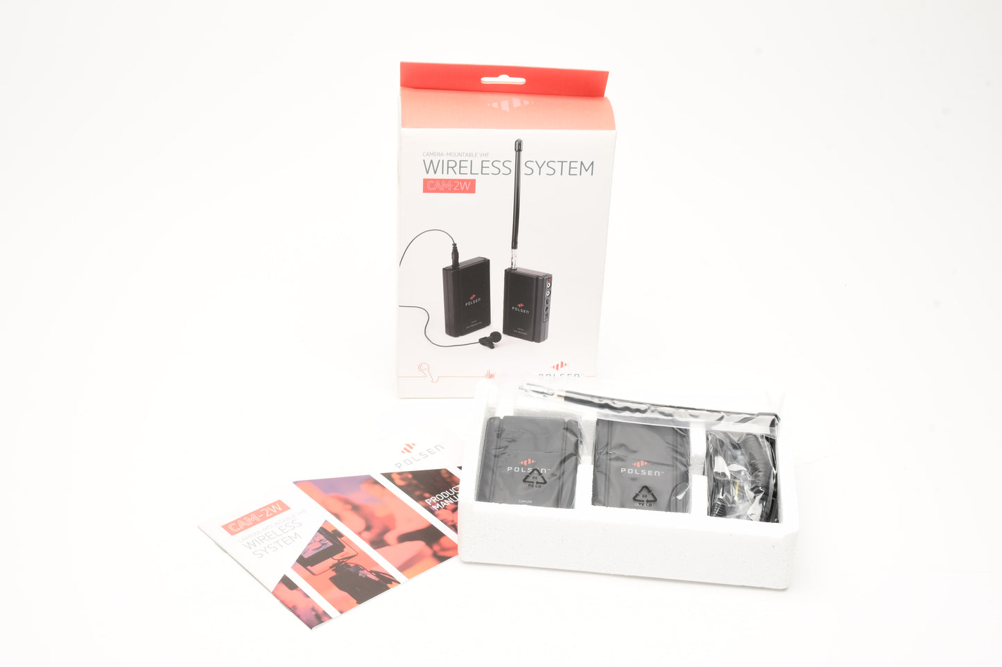 Polsen CAM-2W Camera-Mountable VHF Wireless Mic, FM, G1, NIB