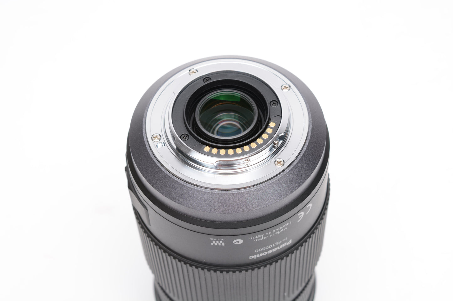 Panasonic Lumix G Vario 100-300mm f4-5.6 Mega O.I.S Lens, UV, Hood, Pouch, Mint-