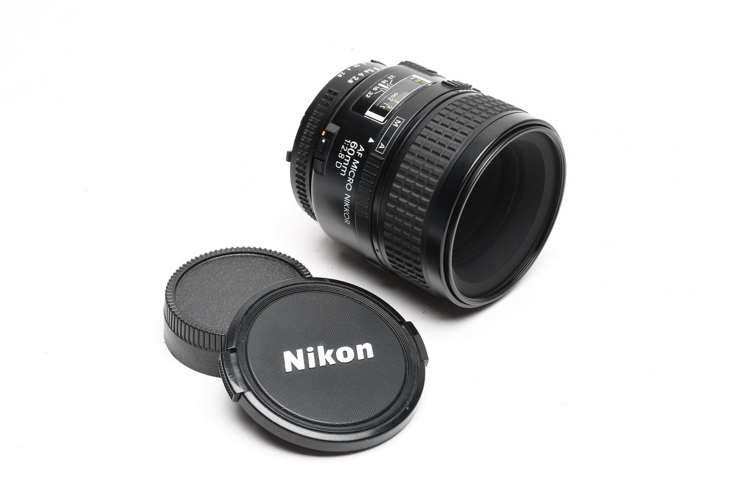 Nikon AF 60mm f2.8D Micro Nikkor lens, caps, Very sharp! Clean