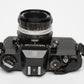 Nikon Nikkormat EL (Black) w/Nikkor 50mm f2 lens, tested, great!