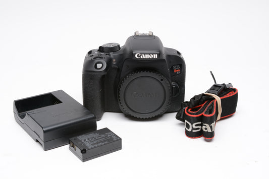 Canon Rebel T7i DSLR Body, Batt+Charger, Tested, 34K Acts, Great!