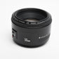 Canon EF 50mm f1.8 II prime lens, caps, Clean, + UV filter, Nice
