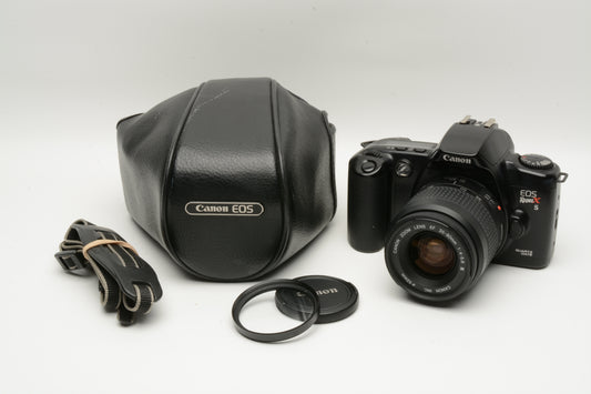 Canon EOS Rebel XS QD 35mm SLR w/EF 35-80mm F4-5.6 III, UV, Case, Tested
